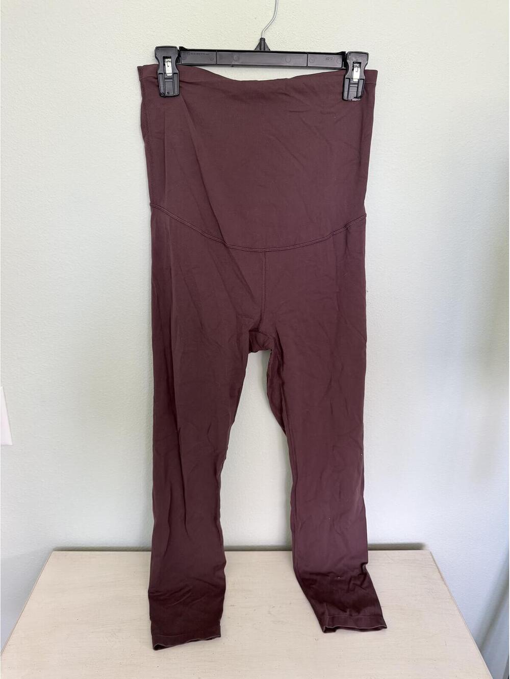 CRZ Yoga Maroon High Waist Maternity Leggings Medium